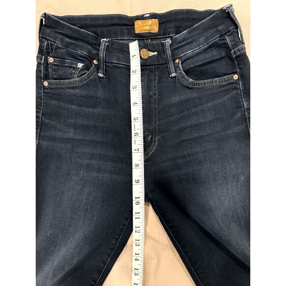 MOTHER Denim High Waisted Looker Jeans Coffee Tea or Me Dark Wash Size 25 Black - Picture 11 of 13